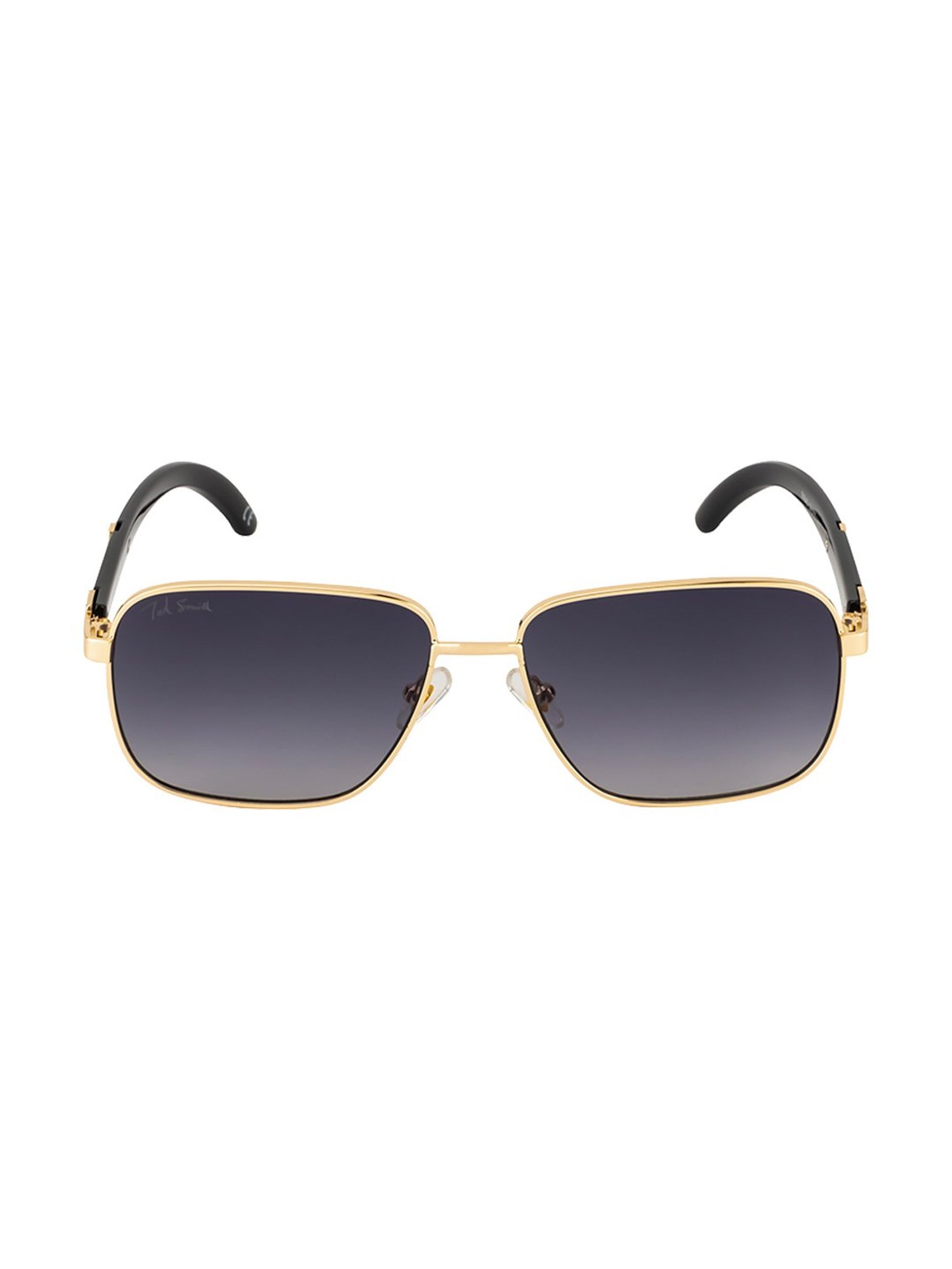 Ted Smith Dark Blue Square Unisex Sunglasses