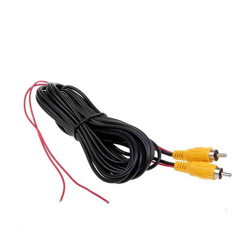 RCA Reverse REVERSING Rear View Parking Camera Video Cable with Detection Wire Reverse Trigger Lead 6 Meters20FT