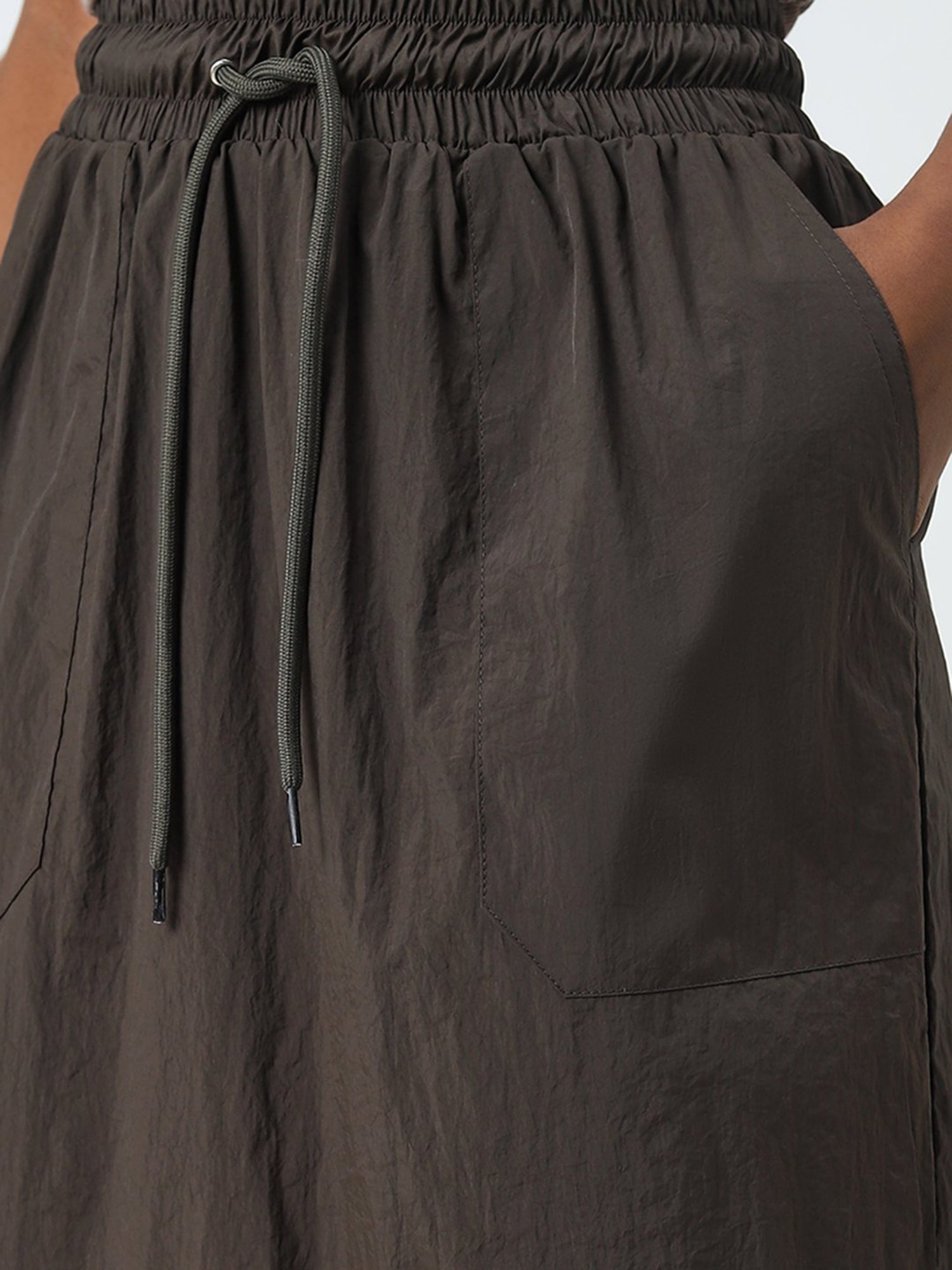 Studiofit by Westside Olive High-Rise Midi Skirt