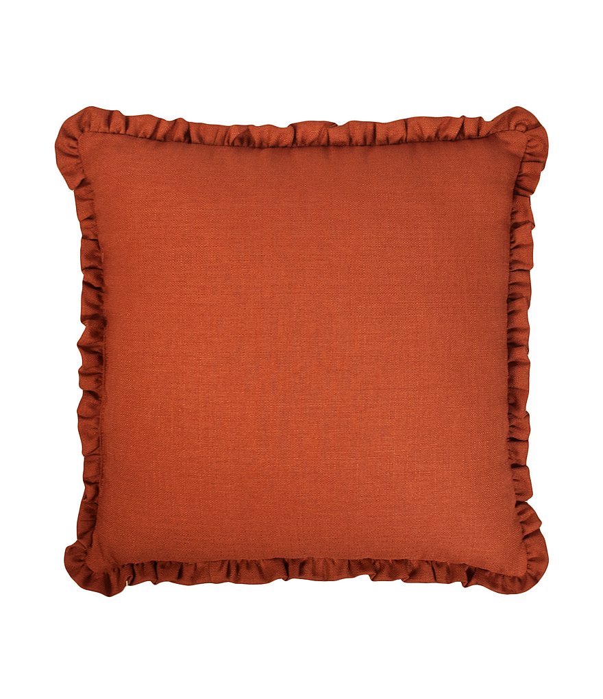 Austin Horn Classics Austin Horn Classics Paradise Peacock Ruffled Trim Pillow