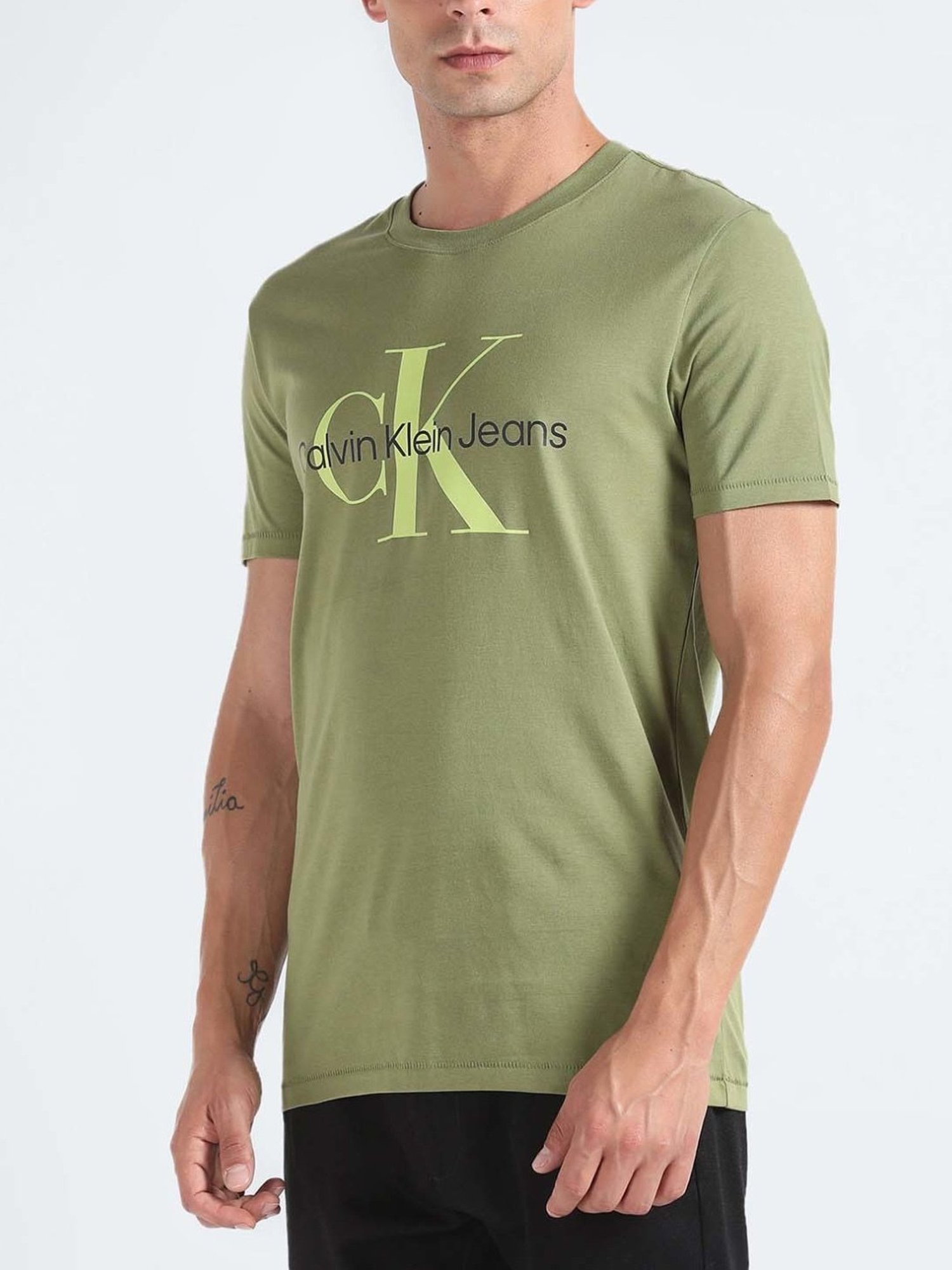 Calvin Klein Jeans Dark Juniper Logo Slim Fit T-Shirt