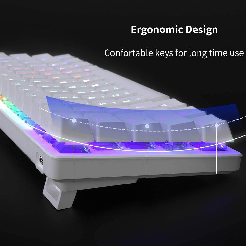 STOGA 60% Mechanical Gaming Keyboard, RGB Small Compact 61-Key USB-C Wired Brown Switch Mini Gaming/Office Portable Computer Keyboard