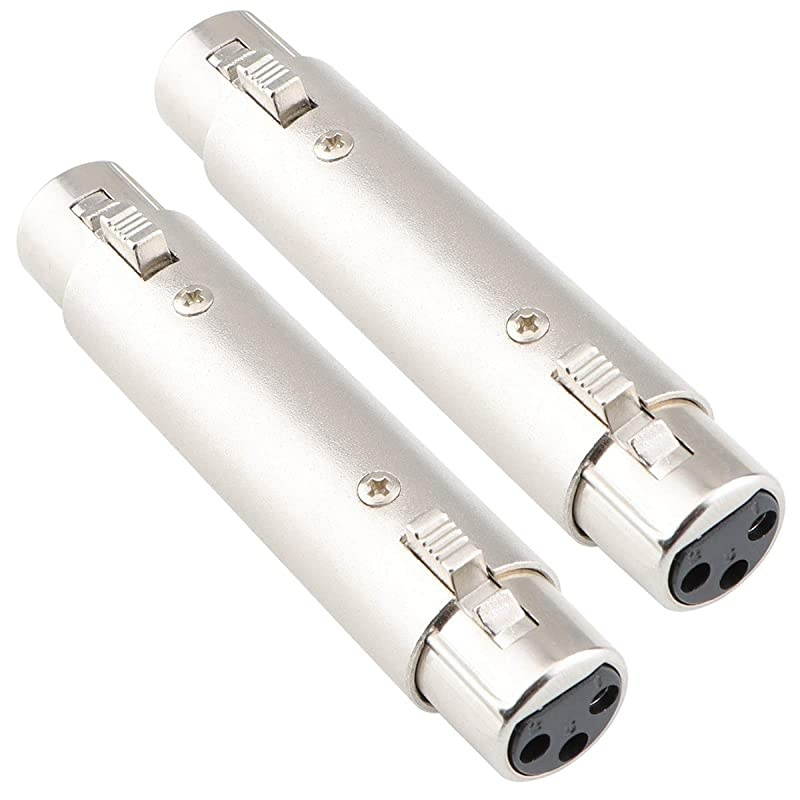 Male XLR to 1/4 inch Female Adapter,  Quarter 1/4" Inch 6.35mm Female Jack Socket to 3PIN XLR Male Heavy Duty Metal Audio Microphone Adapter, 1 Pack