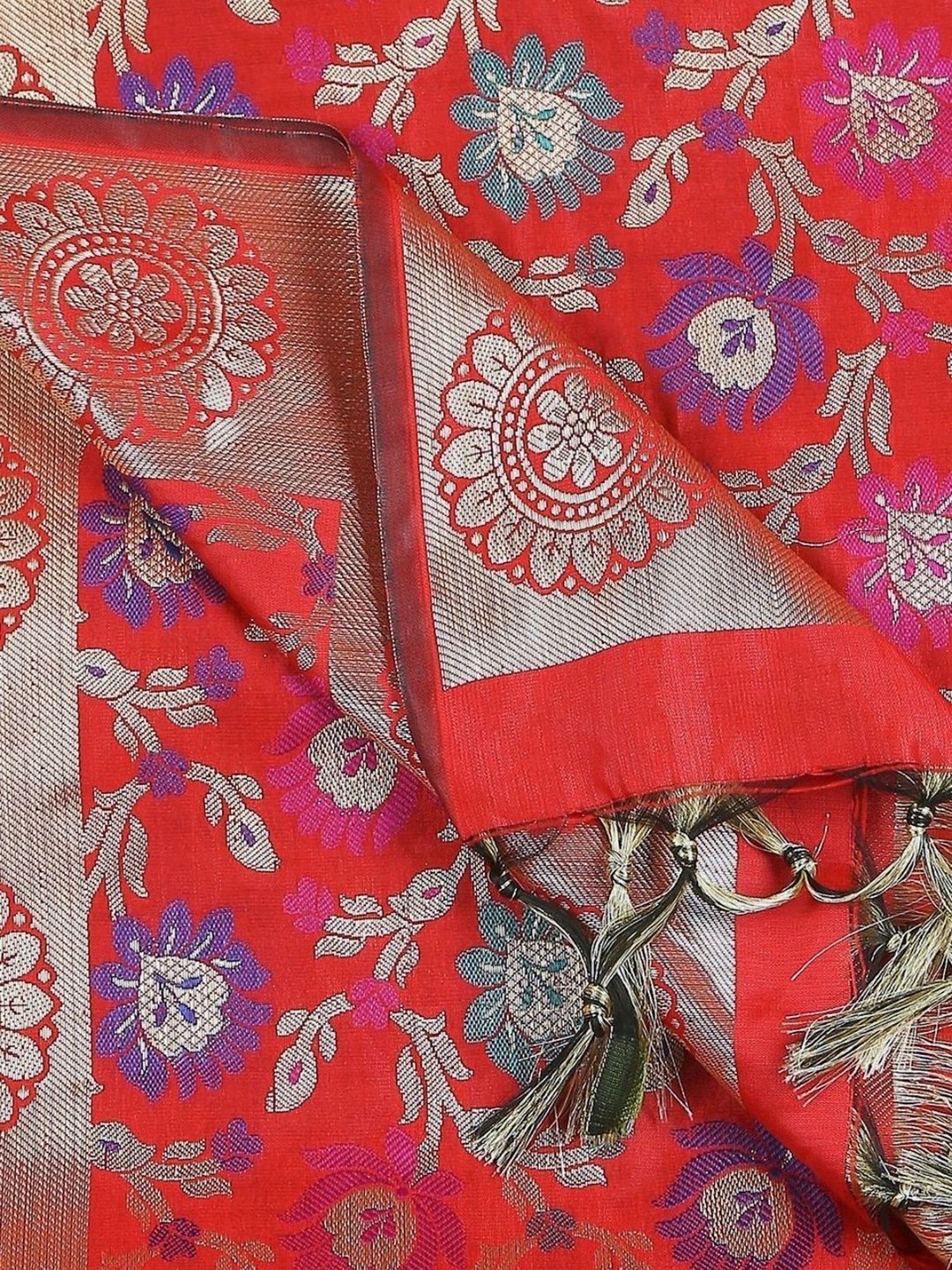 Stylum Red Plain Dupatta