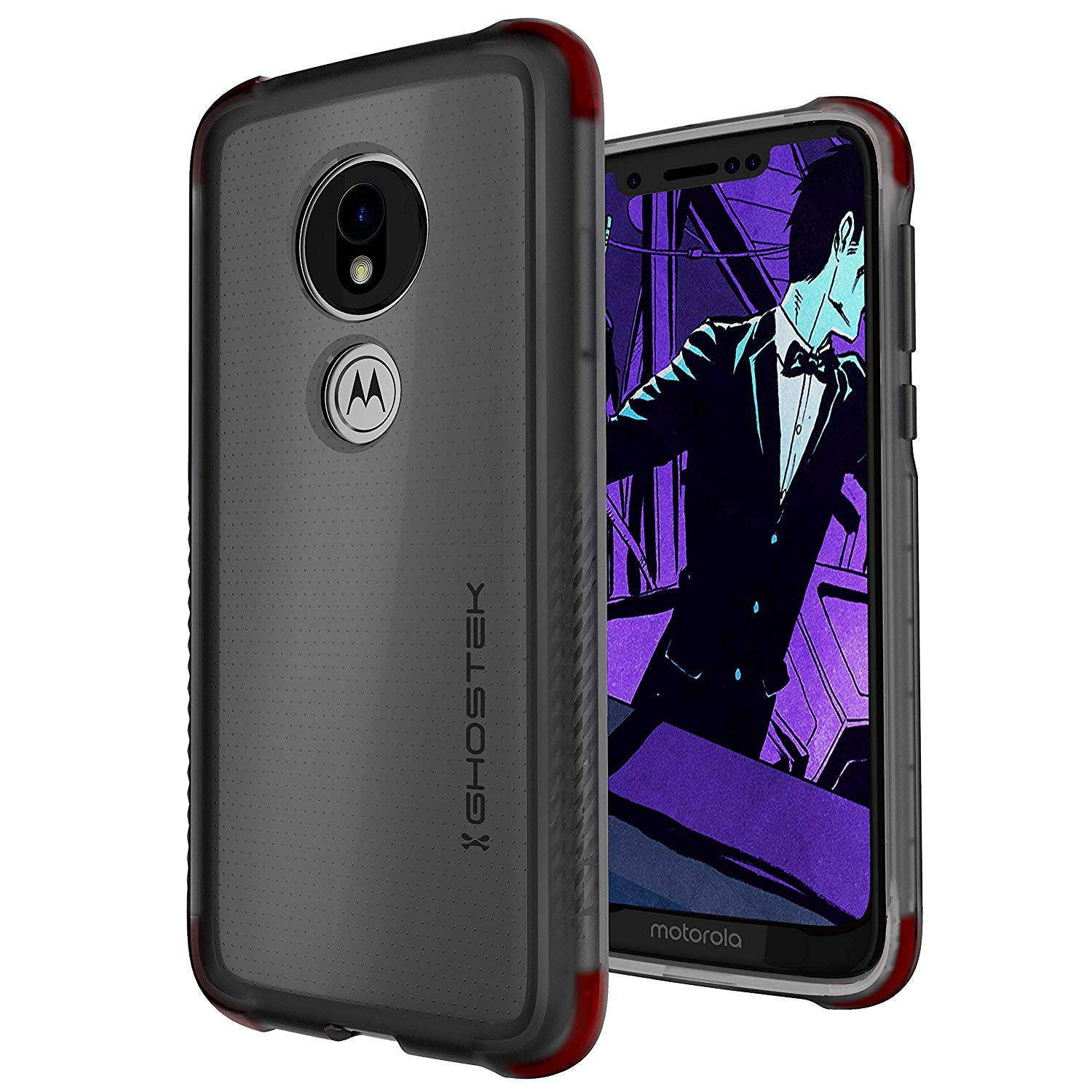 Ghostek Covert Clear Moto G7 Play Case with Super Slim Military Grade Armor Design Shockproof Heavy Duty Protection Scratch Resistant Back and Non-Slip Grip 2019 Moto G7 Play (5.7 Inch) - (Clear)