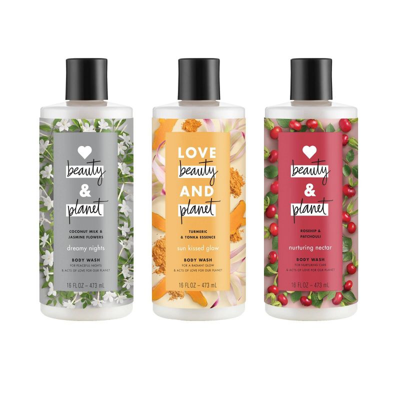 Love Beauty & Planet Turmeric & Tonka Essence Sun-Kissed Glow Body Wash Soap - 16 fl oz