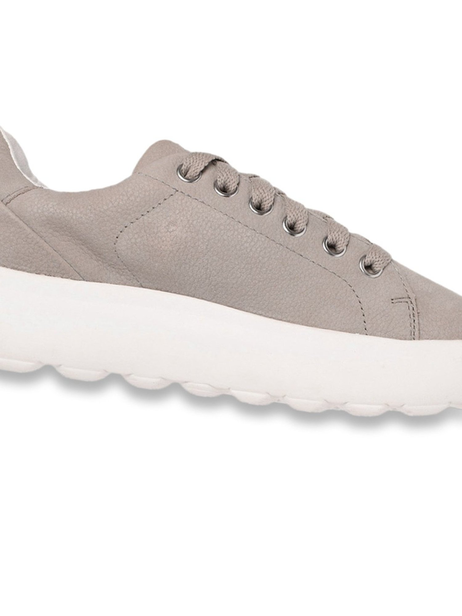 Geox Women's D Spherica EC4.1 Beige Leather Casual Sneakers