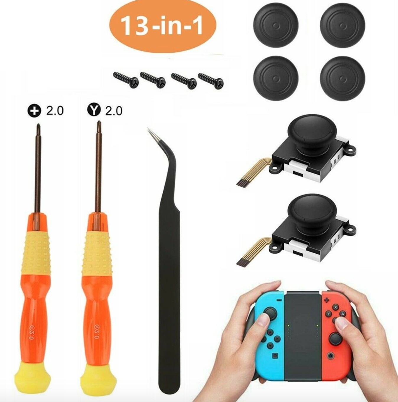 12pcs for Nintendo Switch / Lite NS Gameboy Joy Con Repair Screwdriver Tools Kit