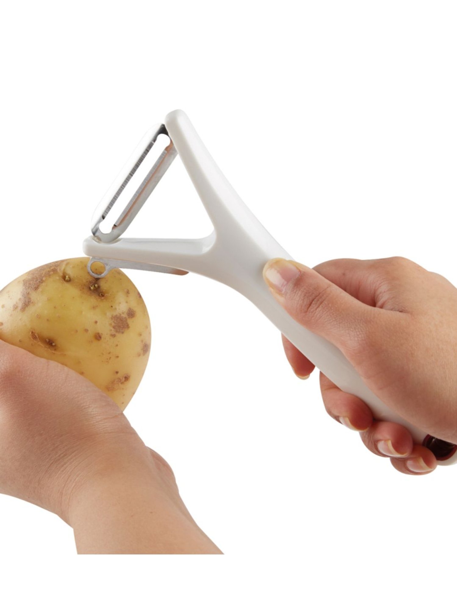 Zyliss White & Silver Plastic Peeler - Set of 1