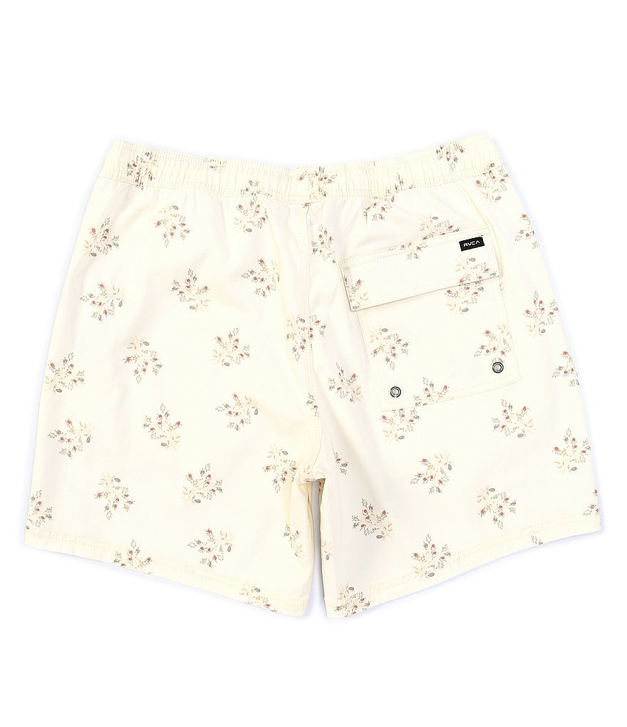 RVCA Escape Print 17#double; Outseam Elastic-Waist Shorts