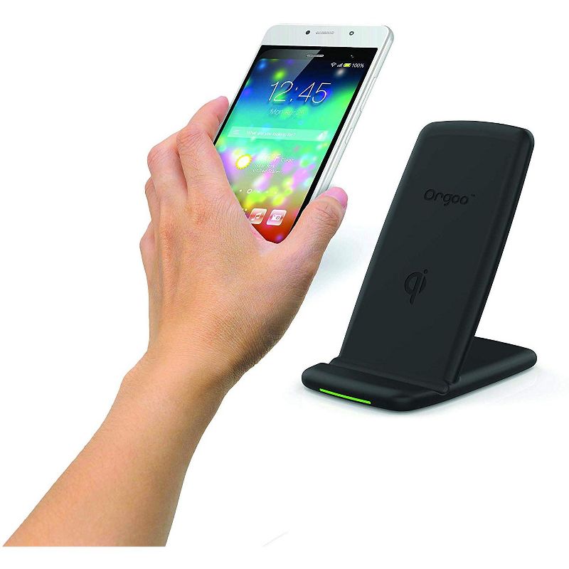 Orgoo Fast Wireless Charger Stand, Black (OW1/BLK)