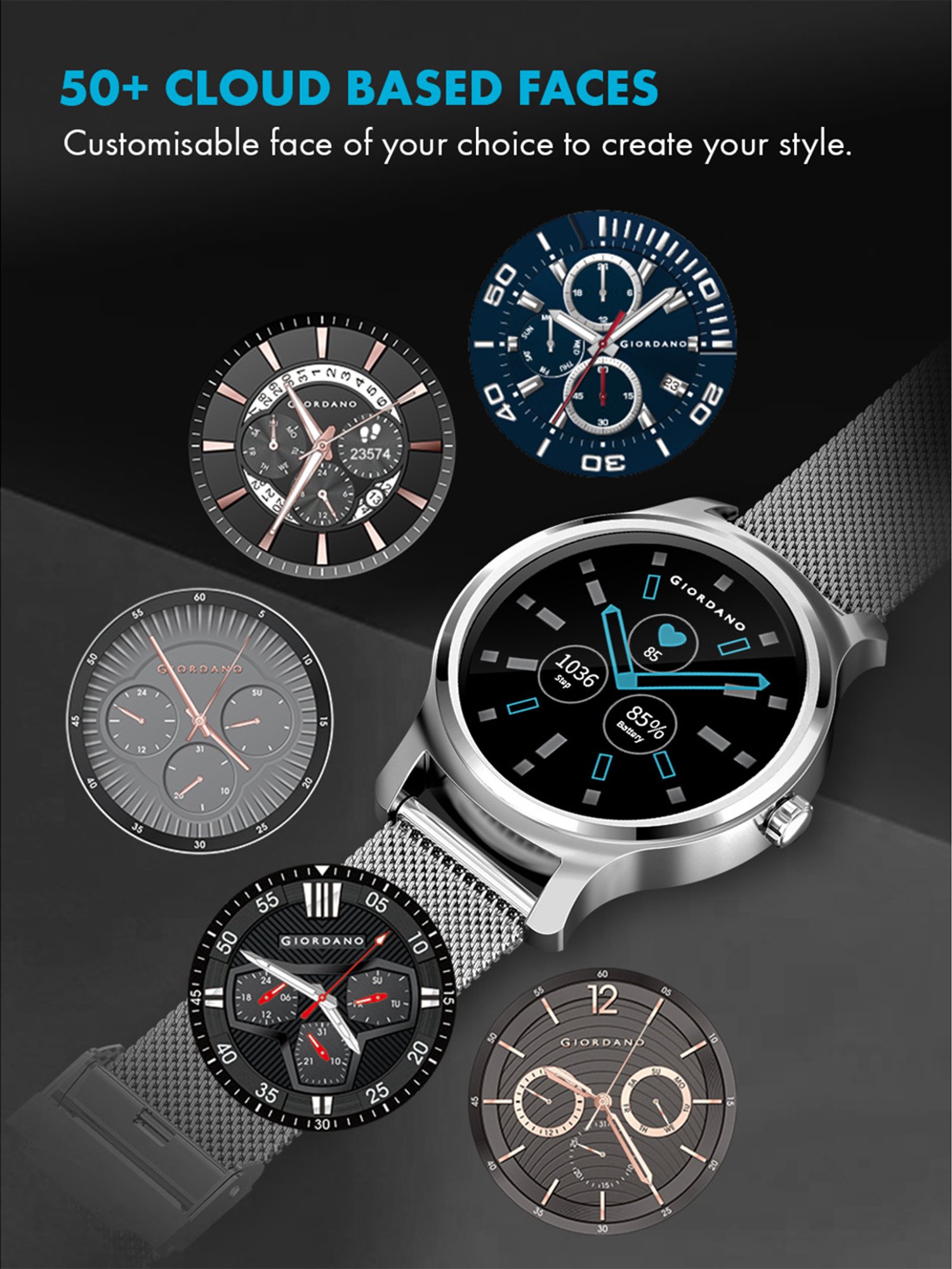 Giordano GT01-SS Unisex Smart Watch