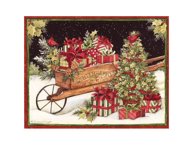 18ct Christmas Delivery Holiday Boxed Cards