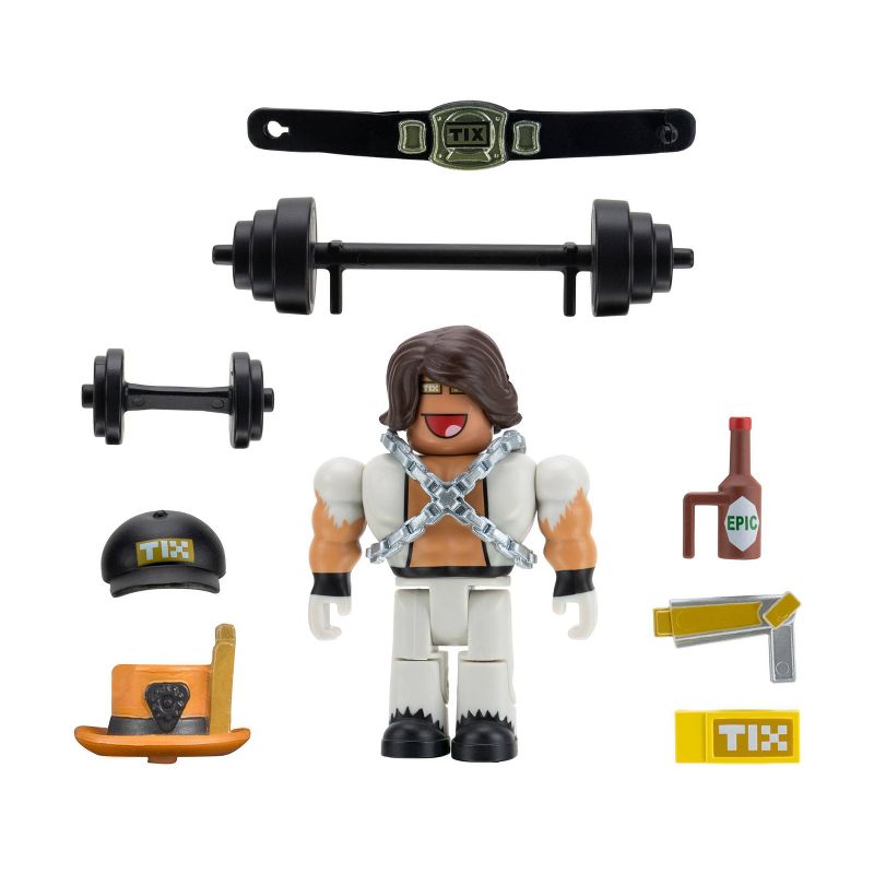 Roblox Avatar Shop Series Collection - Tix, Flex, and Epic Pecs Figure Pack (Includes Exclusive Virtual Item)