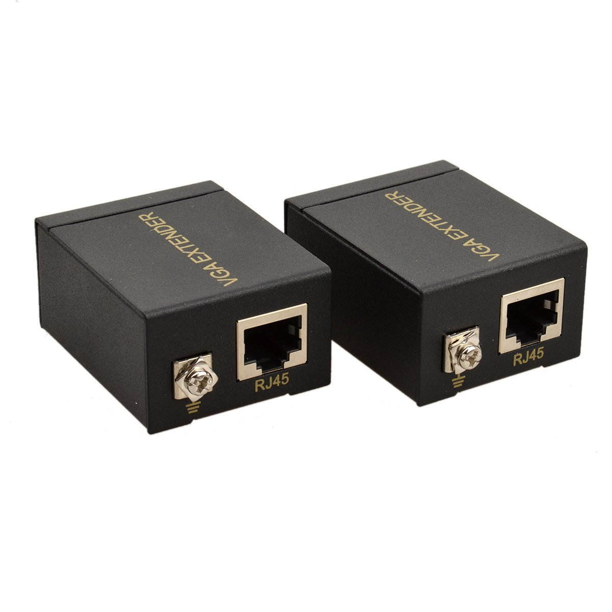 1080P VGA Signal 60M Extender Repeater Adapter sur Single RJ45 Cat 5e Cat6 Network Cable (1 Transmetteur + 1 Recepteur)