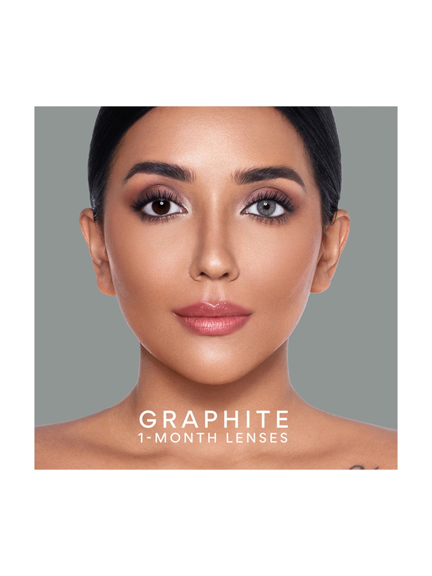 Swati Cosmetics Coloured Contact Lenses - Graphite (1 Month, Power -0.50)