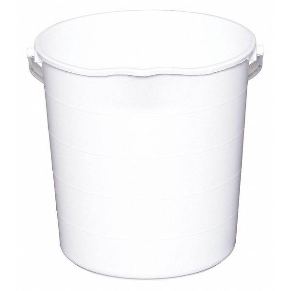 TOUGH GUY 48LZ13 Pail,3 gal.,Polypropylne,12-1/2"L,White
