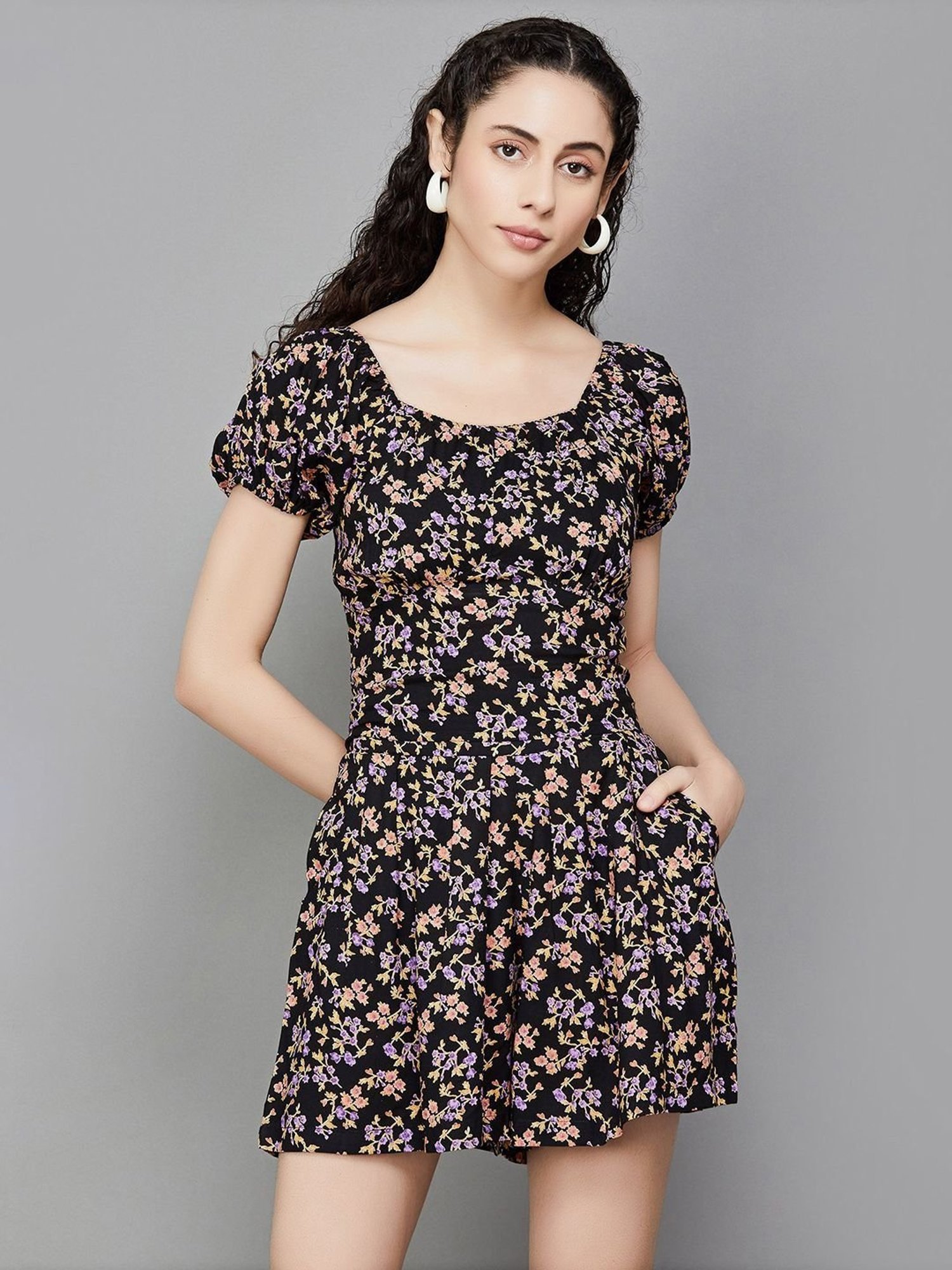 Ginger by Lifestyle Black Floral Print Co-Ords Set