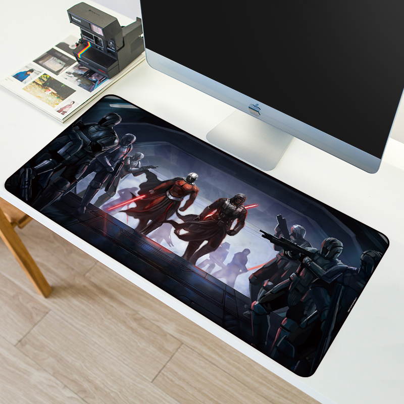 HISPETECH Star Wars Mouse Pad 800x300mm Large Mouse Pad Locking Edge Nature Rubber Computer Gaming Mousepad XL for PC Laptop Desktop