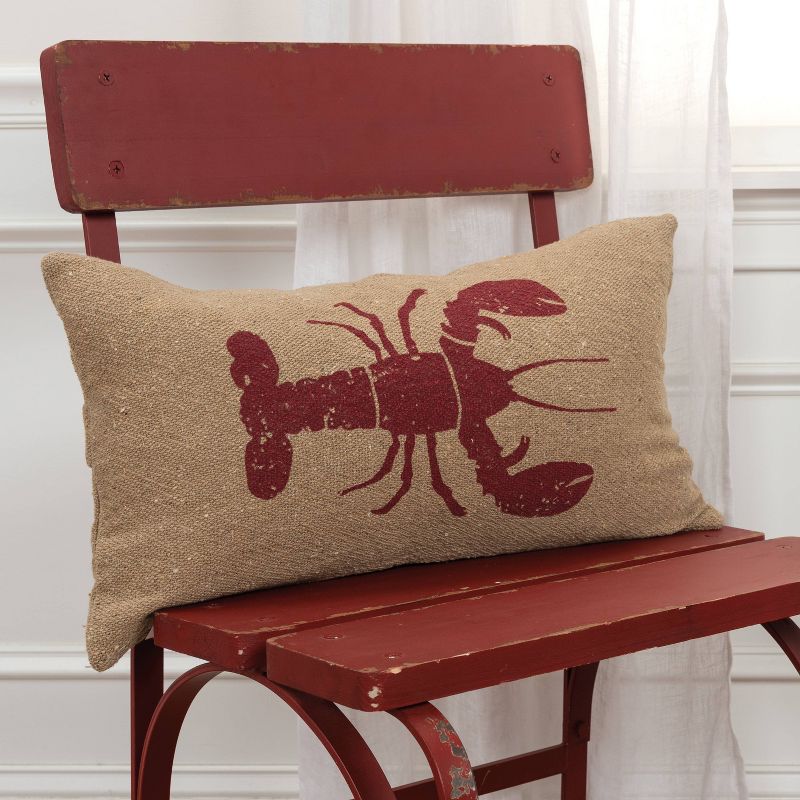 Lobster Poly Filled Pillow Red - Rizzy Home