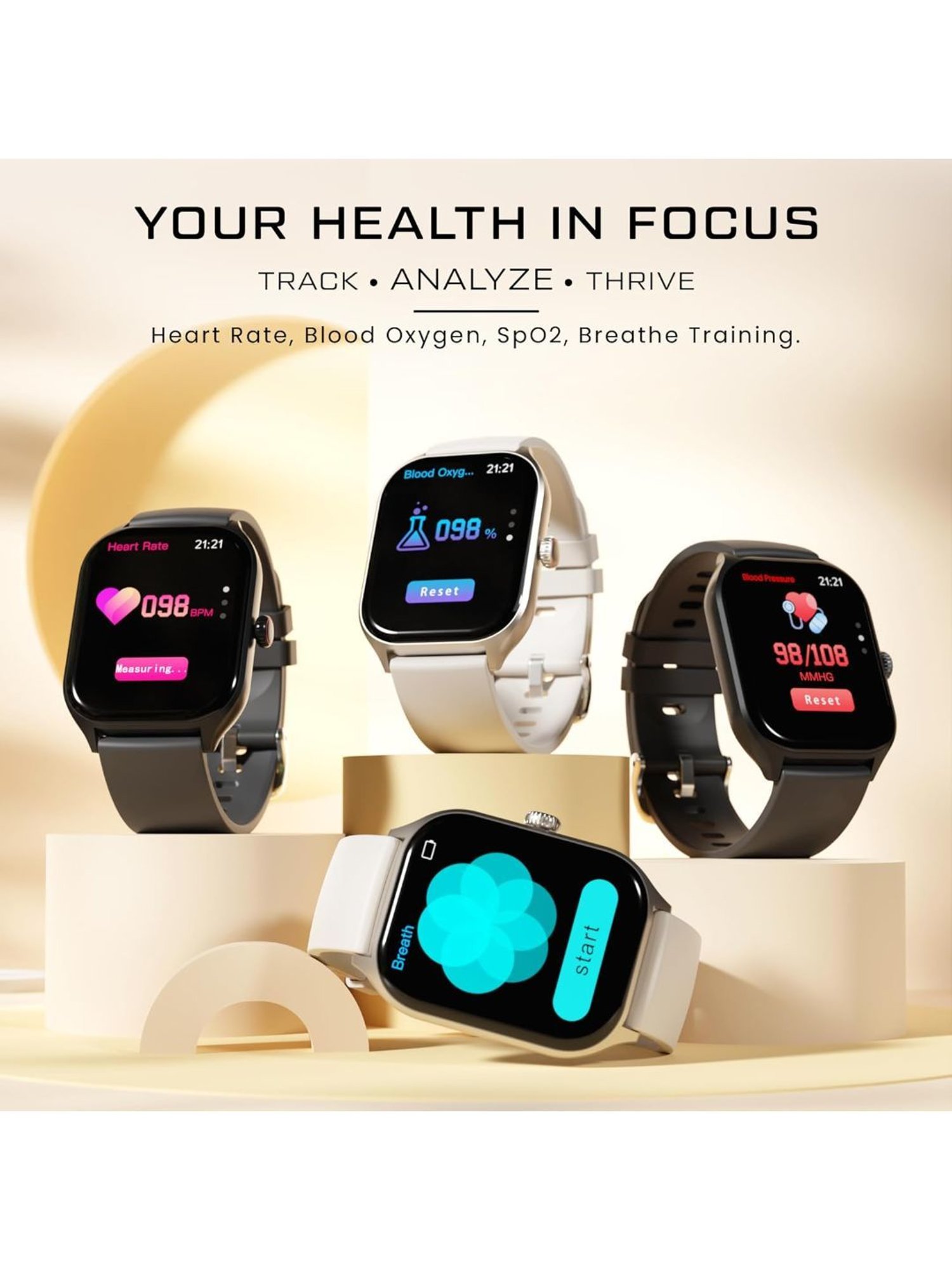 Hammer Polar 2.01 inch IPS Always on Display, Advanced Bluetooth Calling Smartwatch (Jet Black)