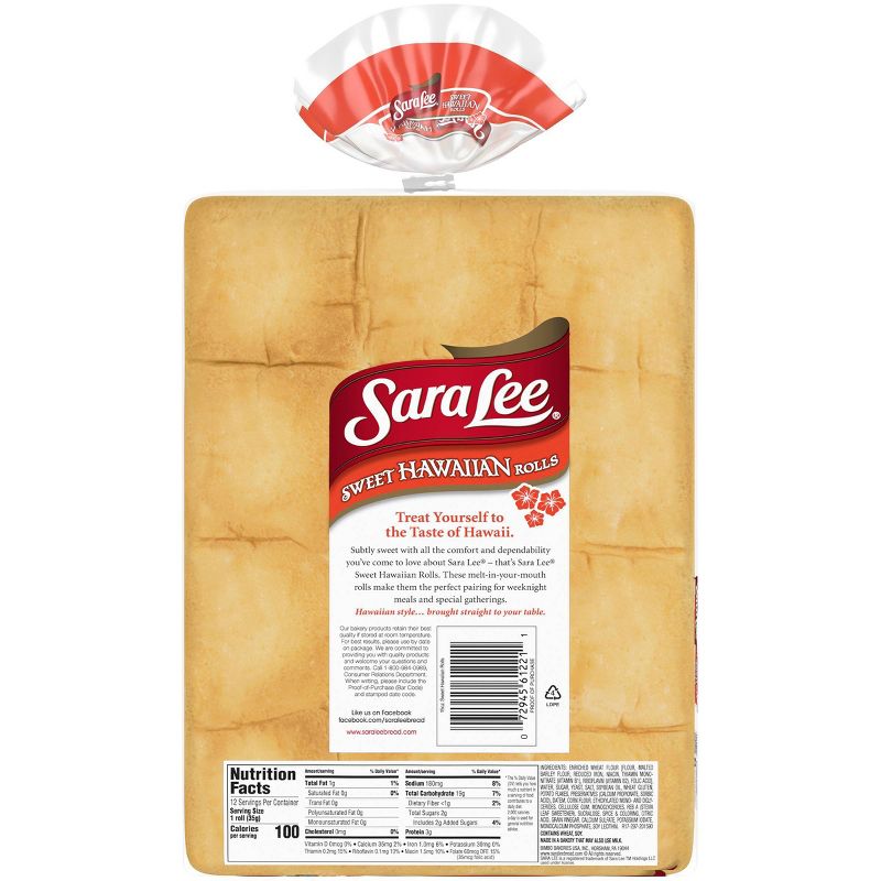 Sara Lee Sweet Hawaiian Dinner Rolls - 15oz