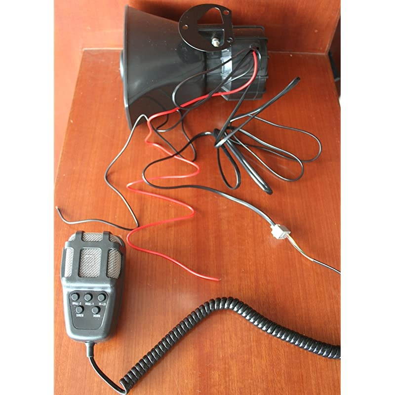 100 Watt Police Siren 5 Sound Emergency Vehicle Warning Speaker PA System Microphone 12v