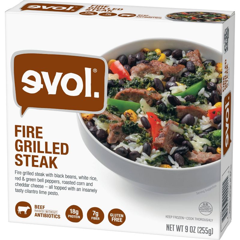 Evol Fire Grilled Frozen Steak Bowl - 9oz