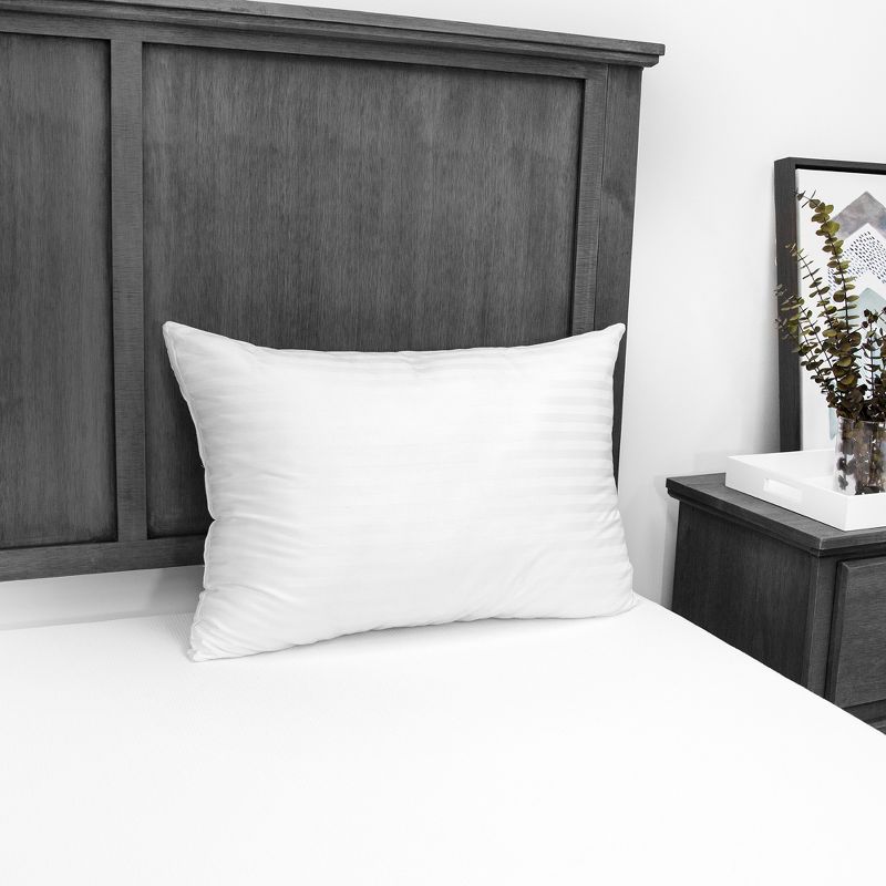 SensorPEDIC Down Alternative Bed Pillow with 300 Thread Count Cotton Cover