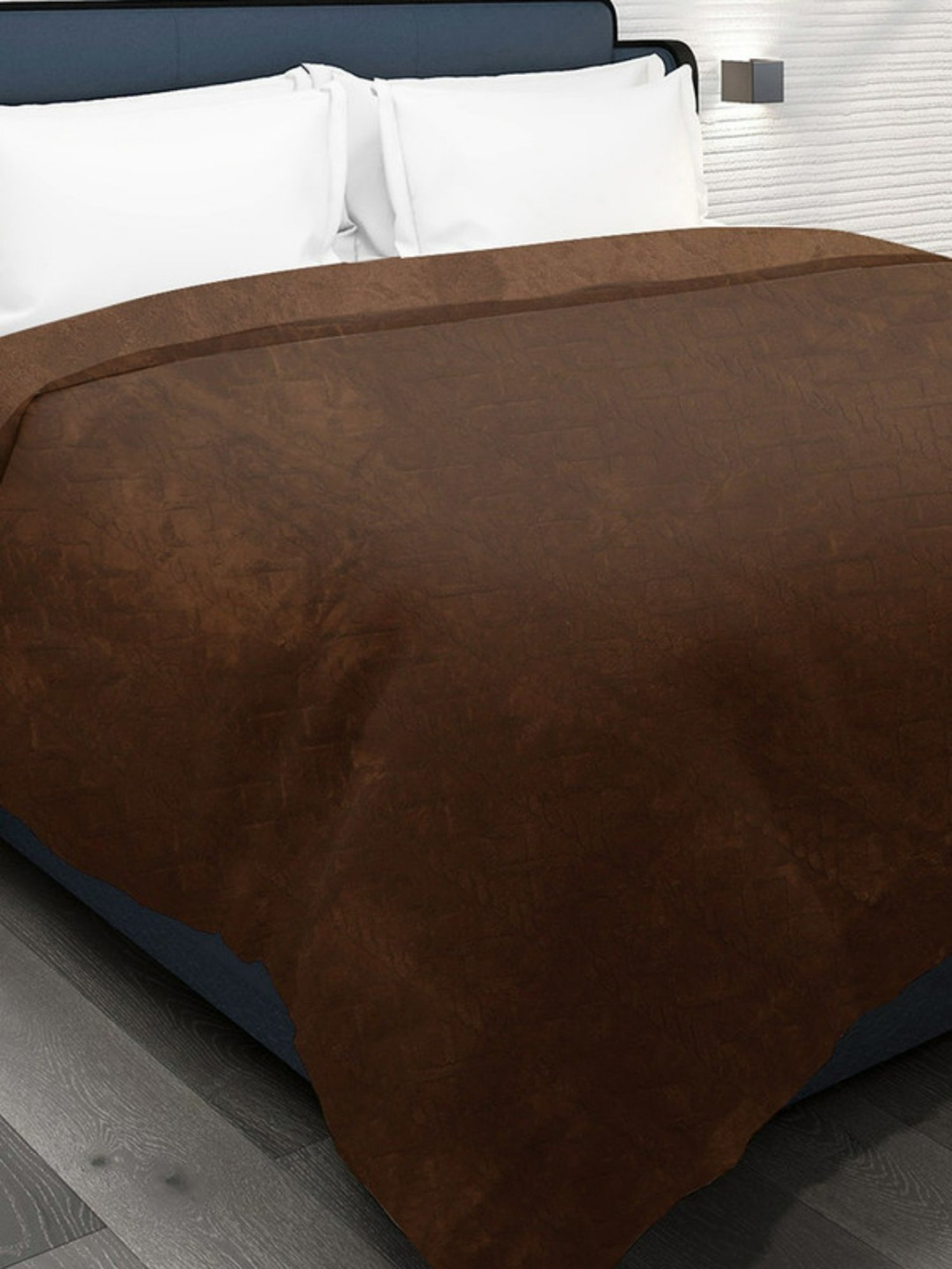 Dhrohar Dark Brown Polyester 300 GSM Double Bed Blanket
