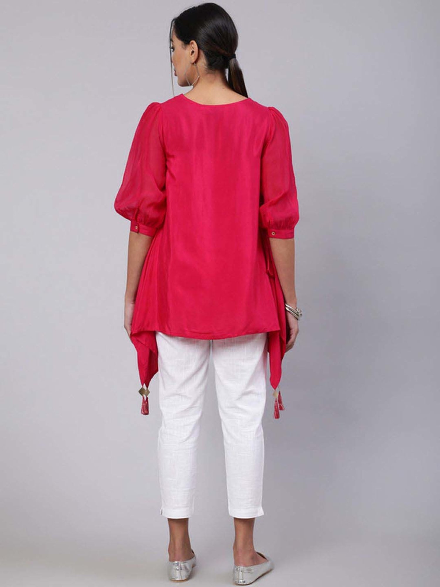Jaipur Kurti Pink Embellished Tunic