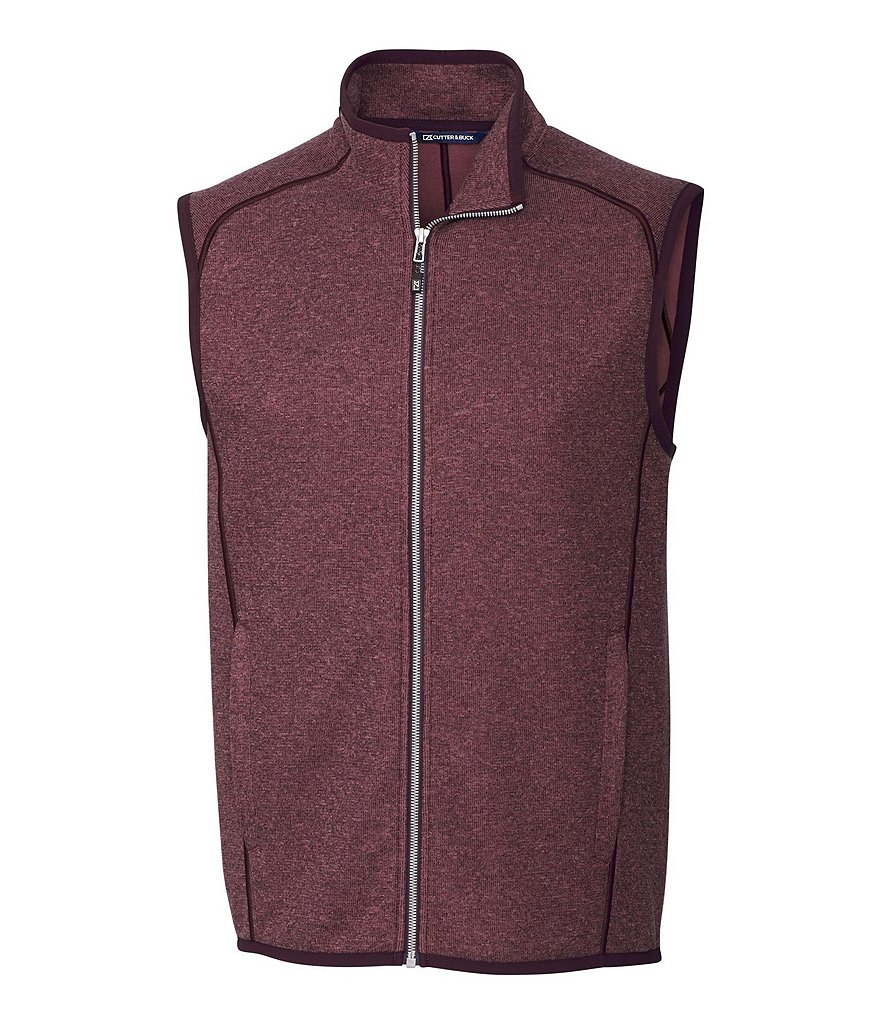 Cutter & Buck Mainsail Sleeveless Full-Zip Sweater-Knit Vest
