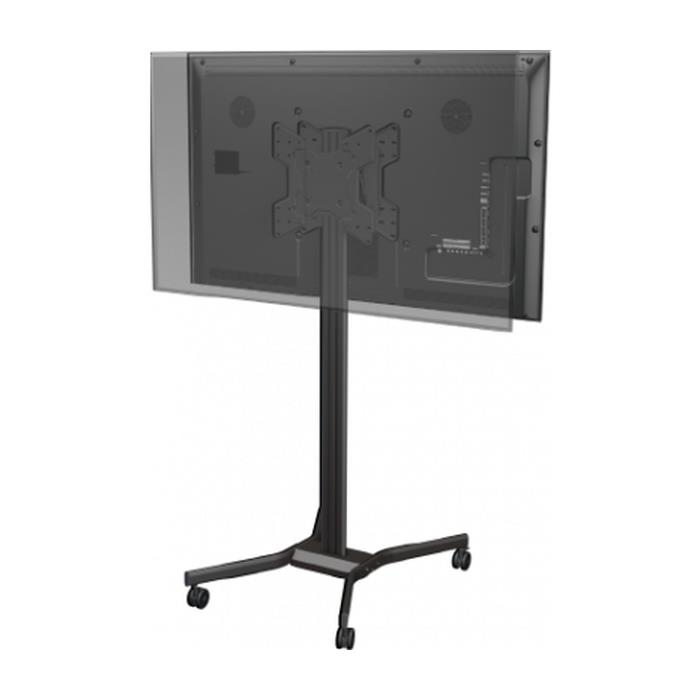 Mobile back-to-back display cart with height and tilt adjustment for 32" to 55" LED, LCD, or Plasma displays