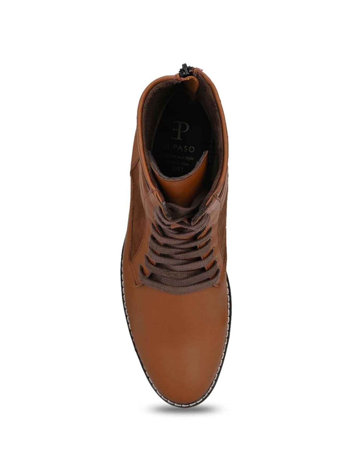 El Paso Men's Tan Casual Boots