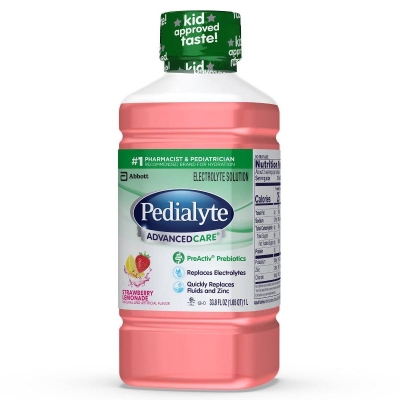 Pedialyte AdvancedCare Electrolyte Solution - Strawberry Lemonade - 33.8 fl oz