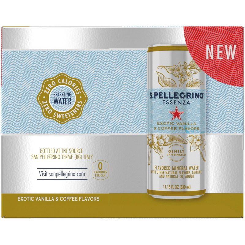 S.Pellegrino Essenza Exotic Vanilla & Coffee Flavors - 8pk/11.15 fl oz Cans