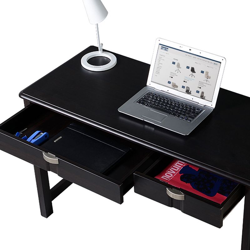 Modern Writing Desk with Storage Espresso Brown - Techni Mobili