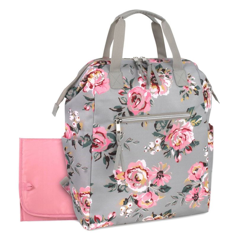 Baby Essentials Floral Wide Frame Diaper Bag Backpack