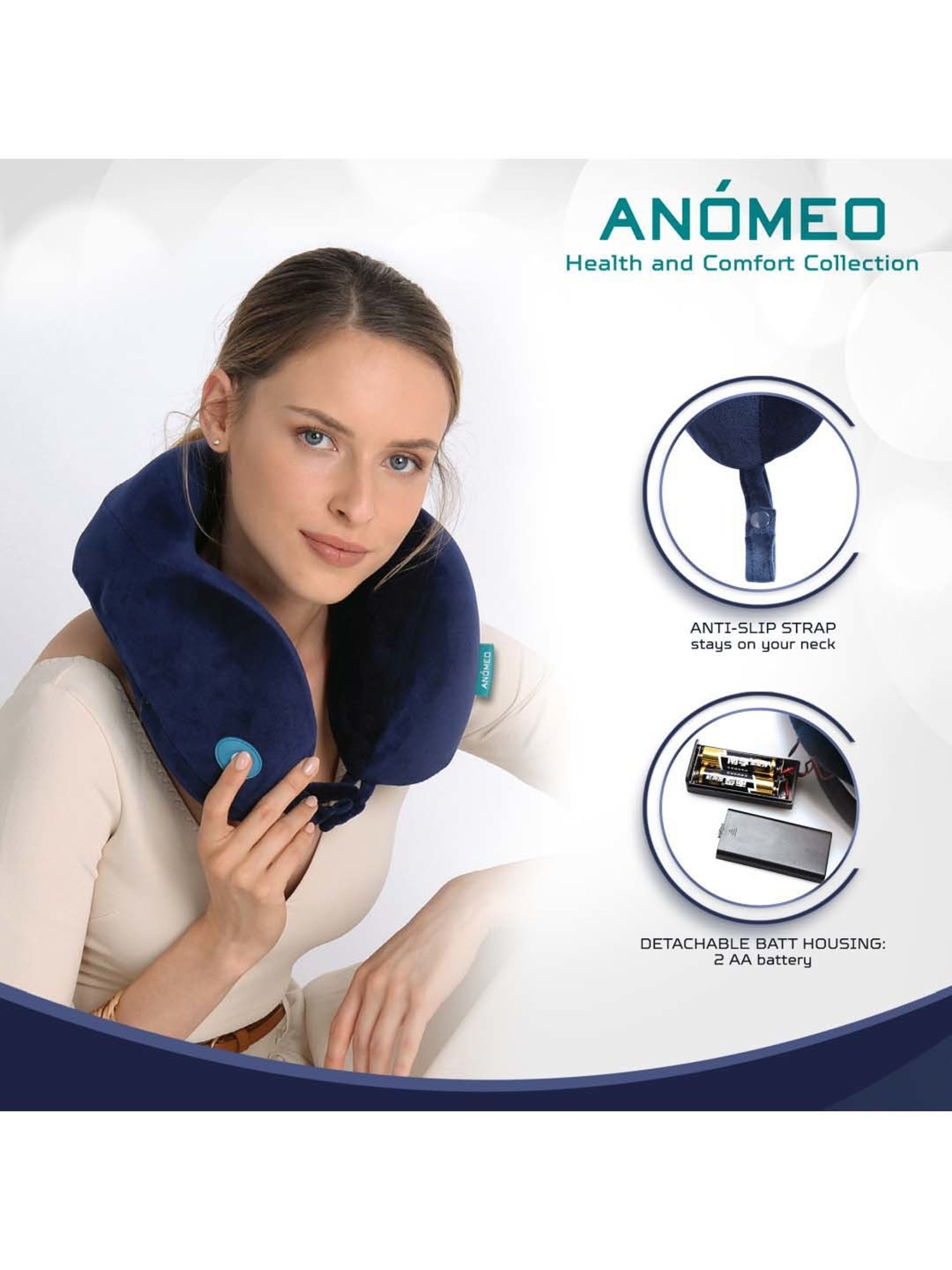 Anomeo Navy Neck Massage Pillow