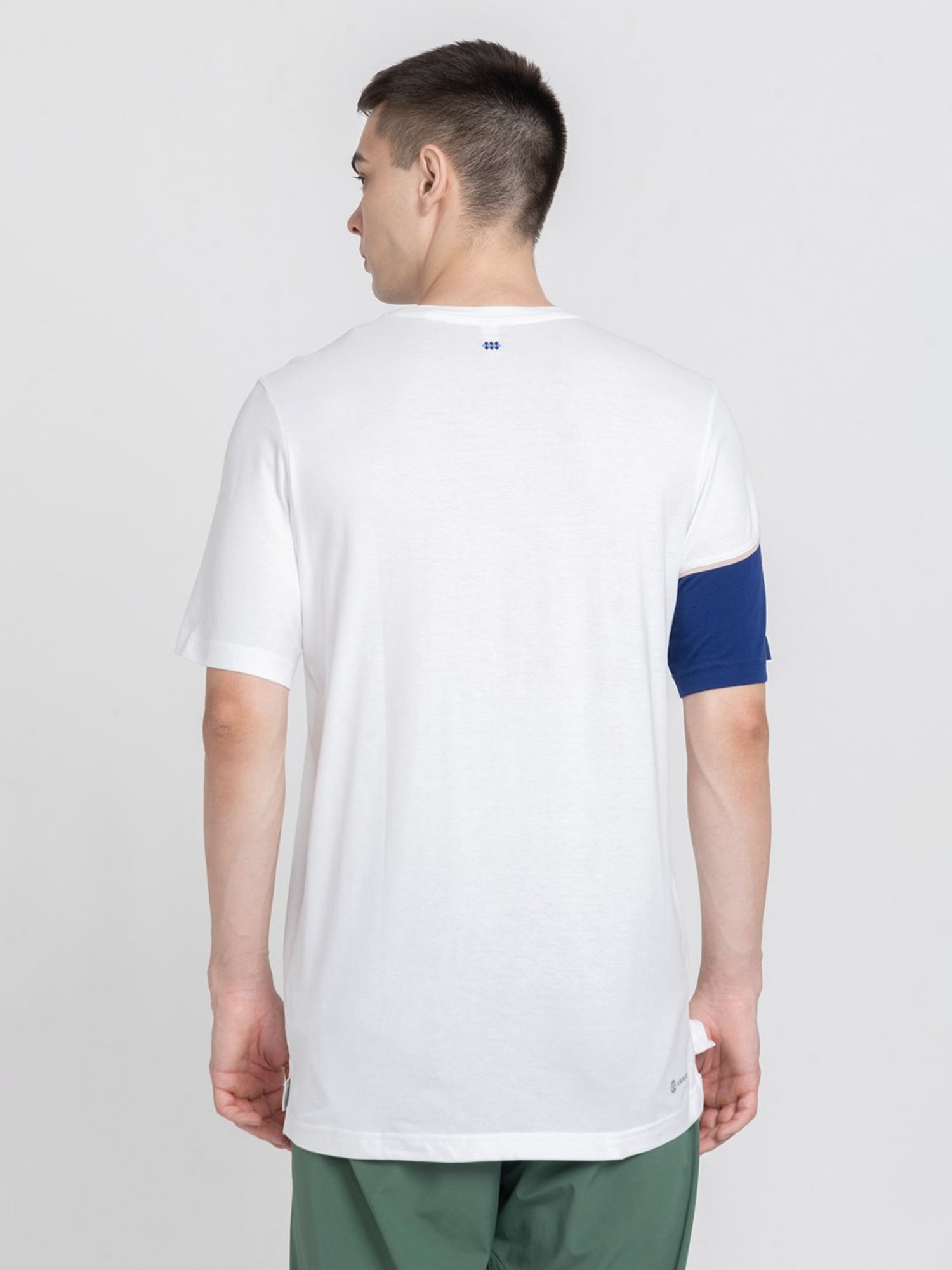 adidas White Regular Fit Club House Cotton Crew T-Shirt