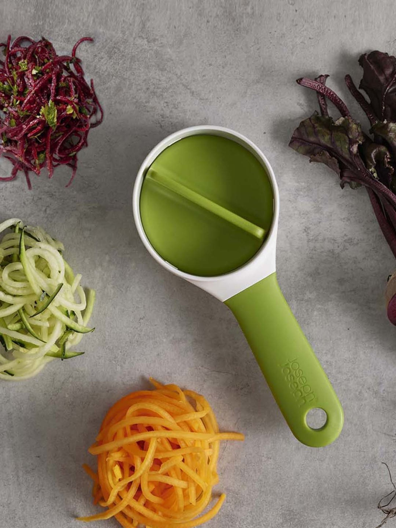 Joseph Joseph Green & White Plastic 5 cm Compact Spiralizer - Set of 1