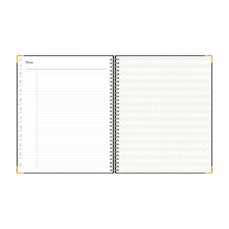 2021 Planner 7" x 9" Hard Cover Weekly/Monthly Wirebound Navy - Blue Sky