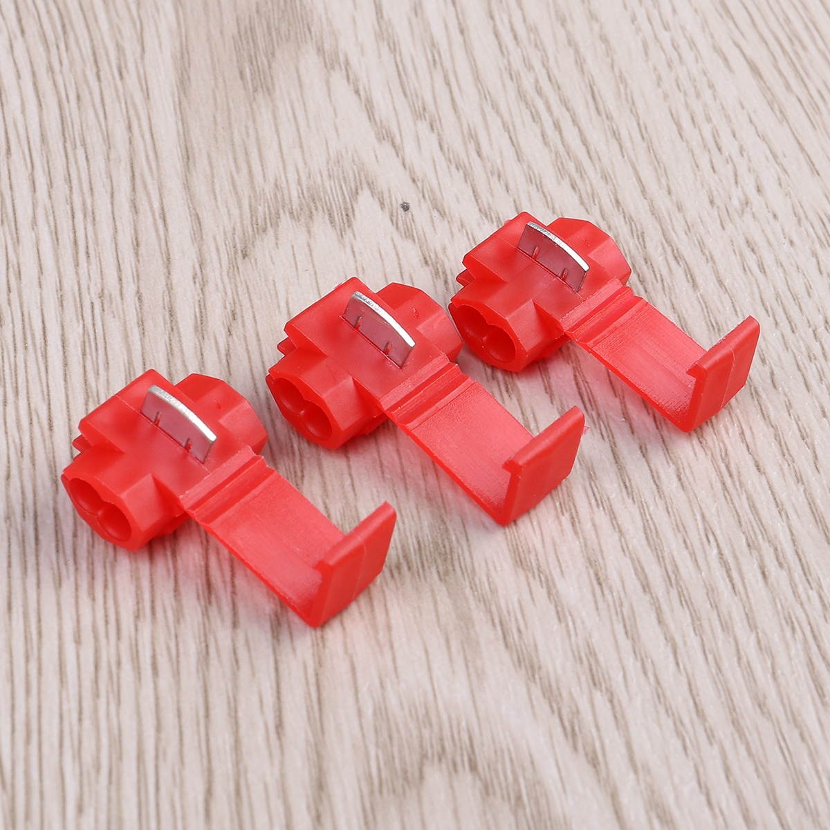 50pcs Red Electrical Cable Connectors Fast Quick Splice Lock Wire Terminals Crimp