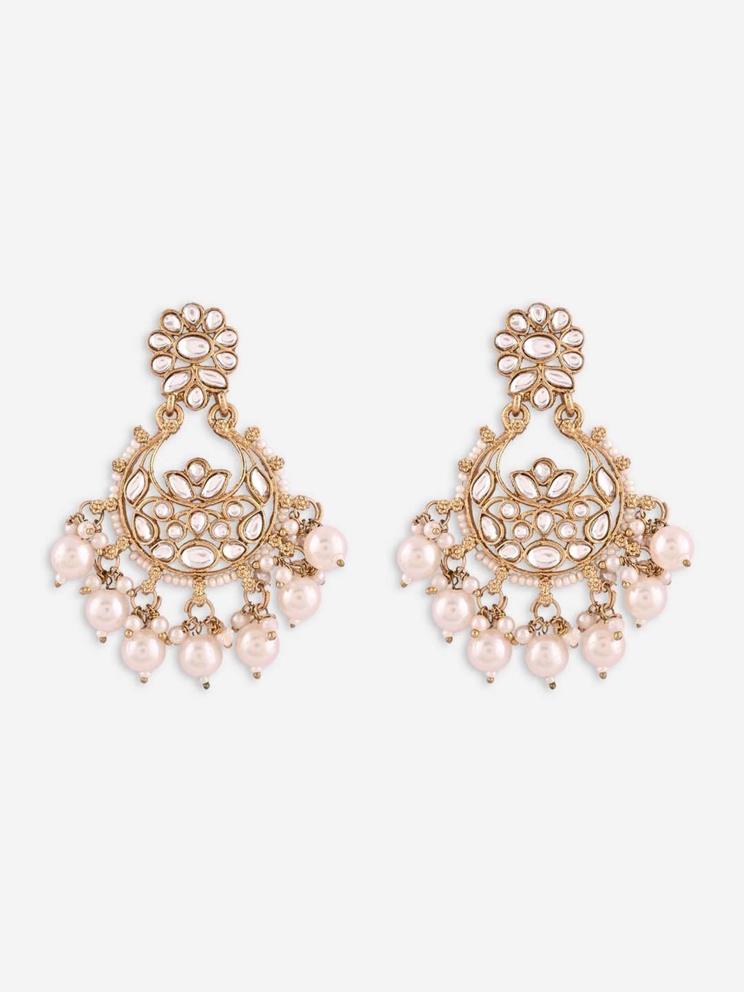 OOMPH Jewellery Yellow Enamel Floral Jhumki