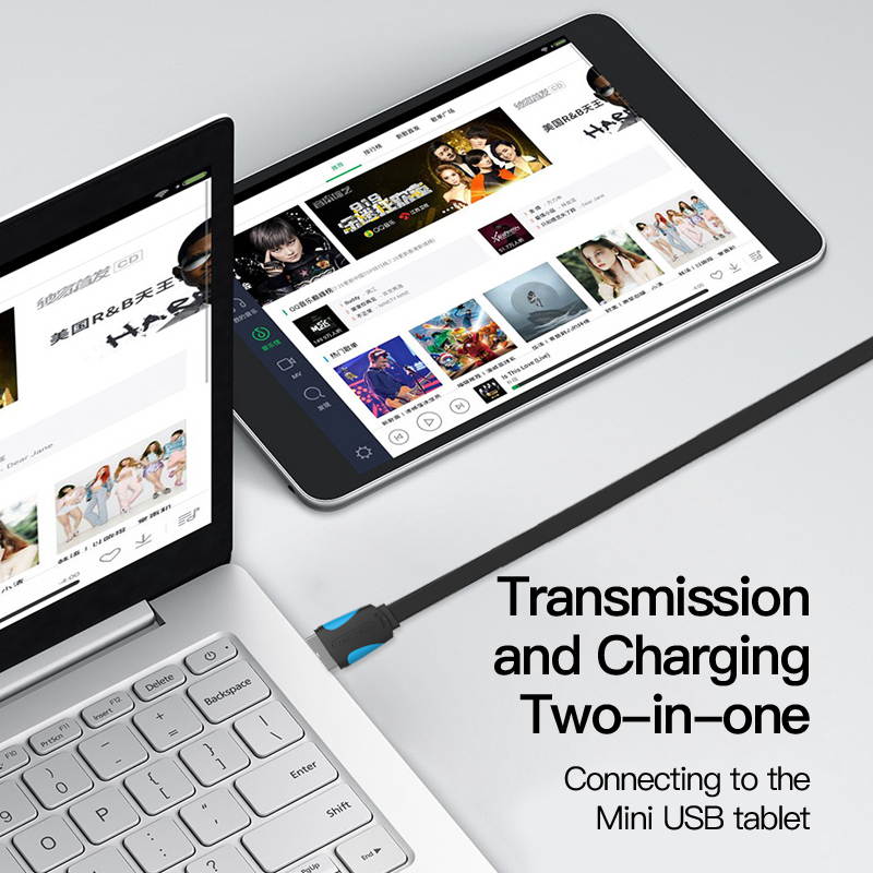 Vention Mini USB Cable USB 2.0 Type A to Mini B Cable Data Charging Cord Compatible for PS3 Controller, Phone, MP3 Player, Dash Cam, Digital Camera, GPS Receiver,GoPro HERO4 Hero 3+