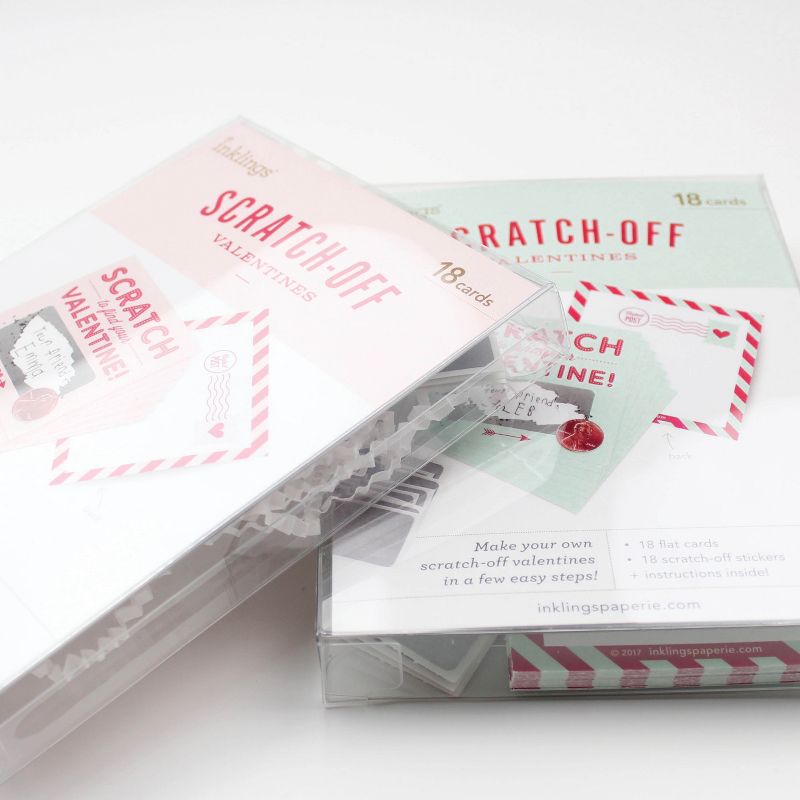 18ct Scratch-off Valentines Card Mint Green