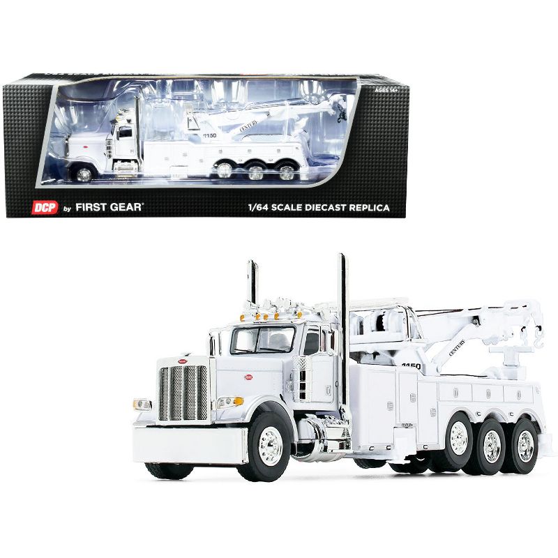 Peterbilt 389 with Century 1150 Rotator Wrecker Tow Truck White 1/64 Diecast Model by DCP/First Gear