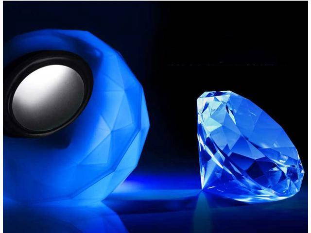 Corn Electronics 2.0 Channel USB Powered LED Light Mini Speakers 3.5mm USB Multimedia Small Audio Desktop Laptop Speaker - Blue