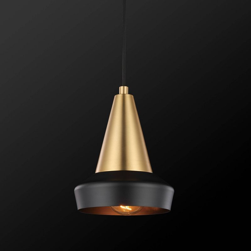 1-Light Monte Plug-In or Hardwire Pendant Matte Black - Globe Electric