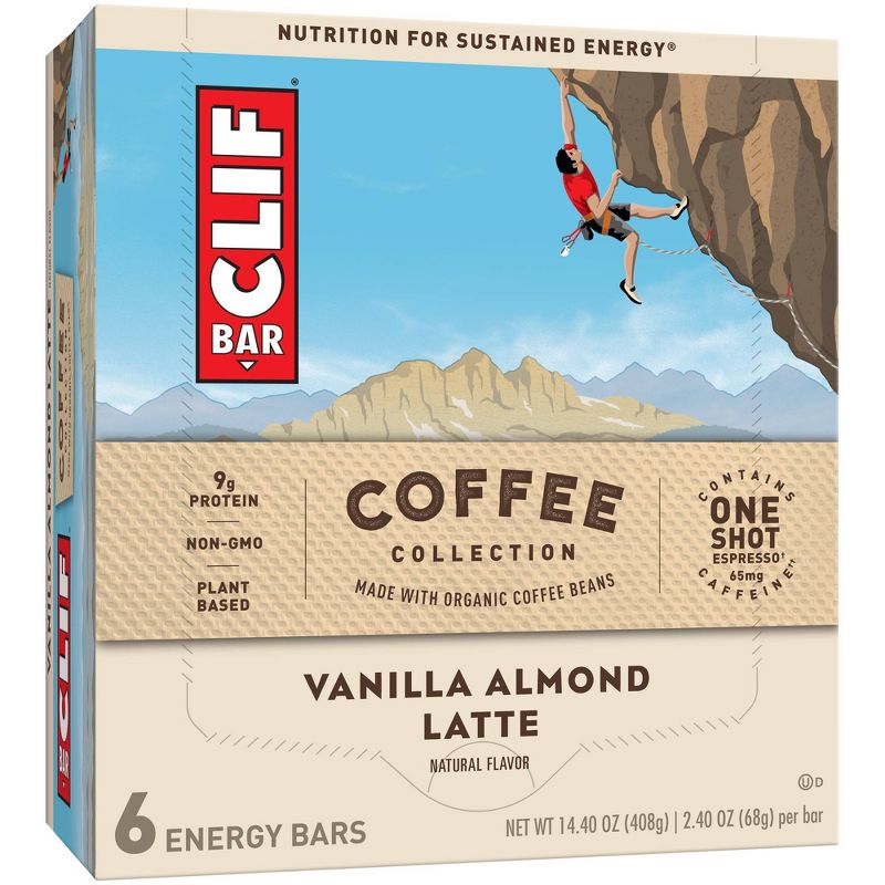 CLIF Bar Coffee Collection Vanilla Almond Latte 6ct